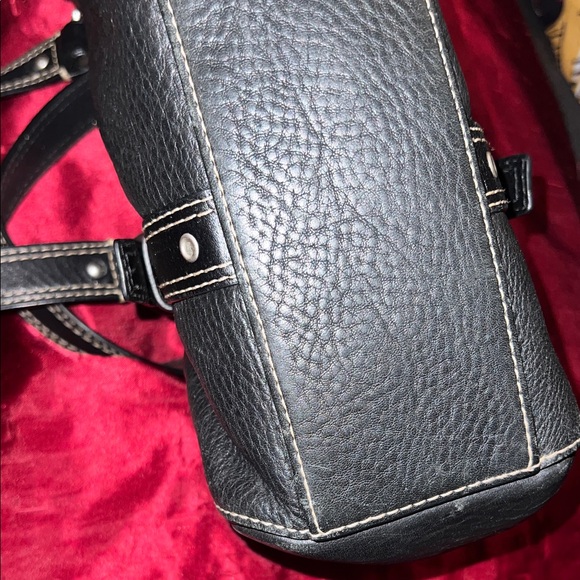 Coach Black Leather Shoulder Bag with Buckle Rings - Picture 13 of 16